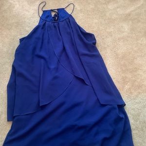 Royal Blue layered cocktail dress